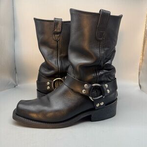 DOUBLE H HARNESS LEATHER BLACK BOOTS MEN SIZE 11 D OIL and CHEMICAL RESISTANT